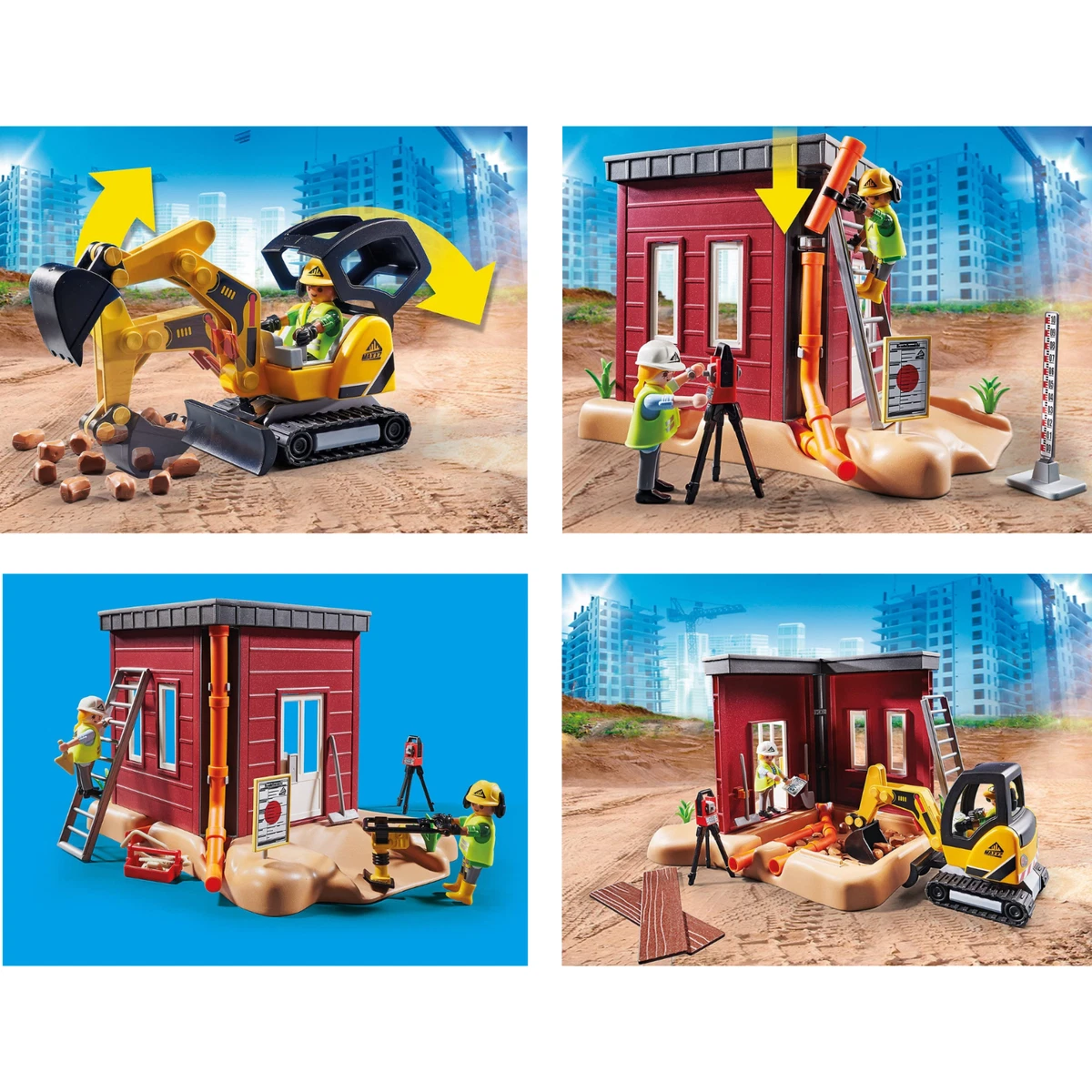 Playmobil 71407 Pelleteuse - City Action - avec Un Bras réglable