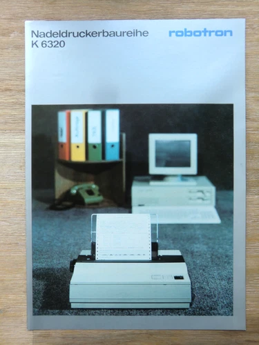 robotron-Verkaufsprospekt von 1988 für den Nadeldrucker K 6320, DIN-A4, 2 Seiten