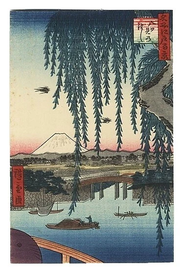 Hiroshige impresiones artísticas paisaje de papel