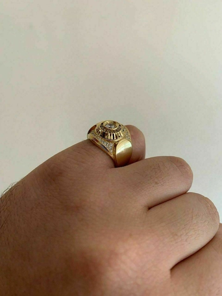 2Ct Men's Diamond Ring In 14k Gold Lab Grown - Foto 10