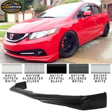 Fits 13-15 Honda Civic 4Dr IKON Style PU Front Bumper Lip Painted