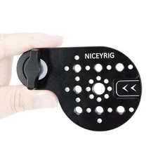 NICEYRIG Tripod Mount Extension Side Plate with Rosette Mount Cold Shoe Mount