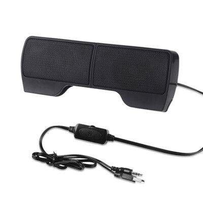 P01C Mini PC Lautsprecher 6W, tragbarer USB Lautsprecher mit 3,5mm Klinke Laptop