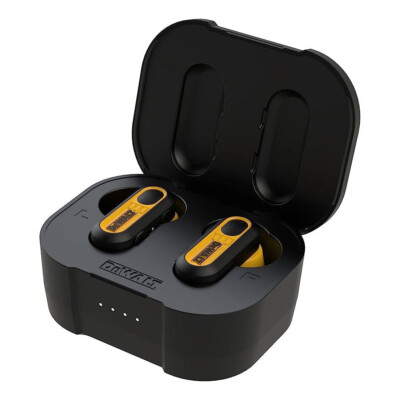 Dewalt Jobsite Pro-X1 True Wireless Earbuds mit Ladecase, Nackenbügel Kopfhörer
