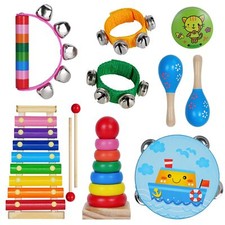 Kids Musical Instruments, Baby Musical Toys Wooden Instruments for Boys Girls
