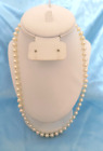 Creamy White Pearls Spring Close Women's Classic Style Beaded Necklace Imitation
