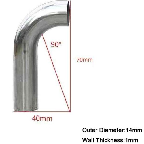 90Degree 304 Stainless Steel Mandrel Exhaust Pipe Bend Elbow Connector 6-63mmOD - Picture 14 of 44