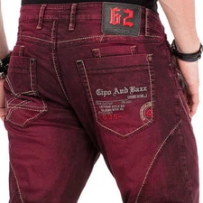 Cipo & Baxx SONOMA Mens Jeans Denim Straight Cut True Sizes