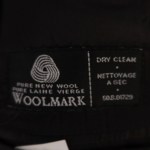 Chaps Suit L LT Black 100% Wool Worsted Twill Pleated Cuffed 44L 38x32 - Picture 8 of 24