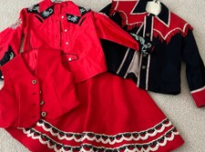 Vintage children s red clothing 4 piece set