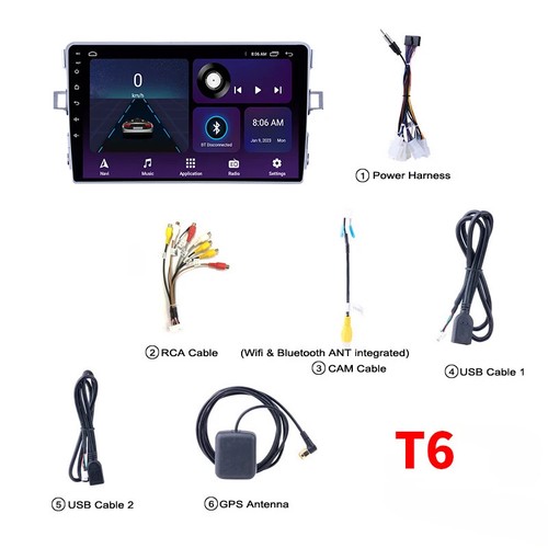 Per Toyota Verso 2009-2018 Autoradio GPS Navigatore Lettore Carplay Multimedia Auto DSP - Foto 6 di 32