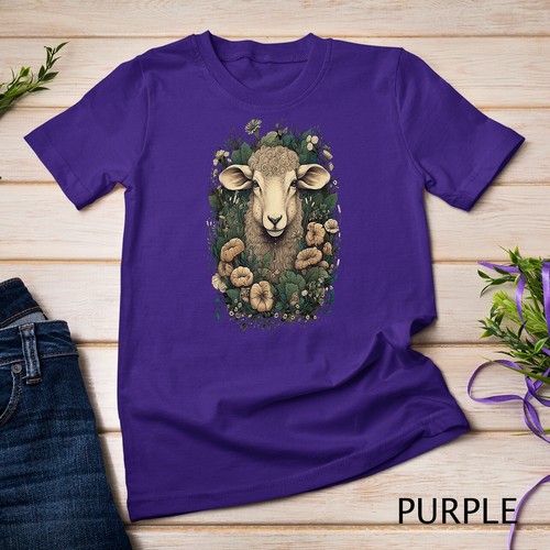 Cottagecore Aesthetic Floral Sheep Cute Graphic Girls Women Unisex T-shirt - Bild 11 von 15