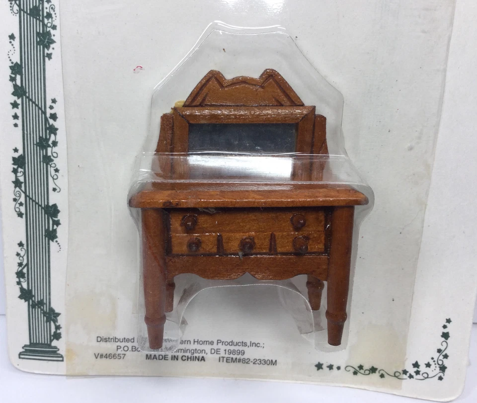 Muebles miniatura de madera vintage para casa de muñecas productos para el hogar del medio oeste nuevos Foto 3 de 4