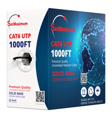 Cable elevador CAT6 500 pies 1000 pies cobre desnudo a granel 23 AWG CMR cable Ethernet de red - Imagen 18 de 18