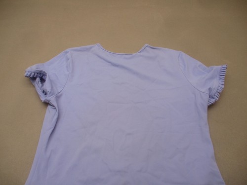 Lands' End Size XL(16) Girls Lavender Unlined Wireless Rashguard Swimsuit Top 9T - Picture 5 of 5