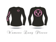 Womens Long Sleeve Hunting t shirt,Dixie Land Outdoors,Bow huntress,hunter,pink