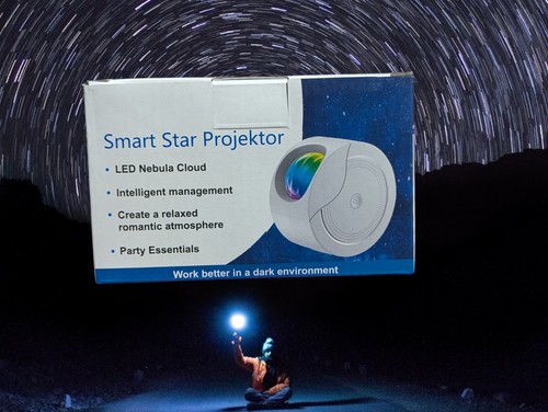 Smart Star Projector, Colored Led Lights, App Controlled, Music, Multiple Scenes - Picture 2 of 8