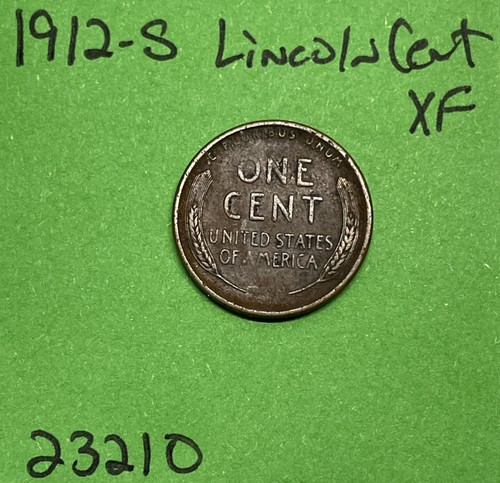 1912-S Lincoln Wheat Cent / Penny 1c Xf Extra Fine - Picture 2 of 3