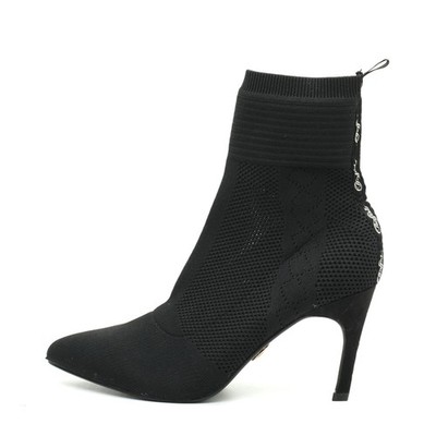 Buffalo Damen Sock Boots Stiefeletten Schwarz Textil Knöchelhoch Fashion EU 39