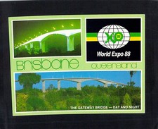 P0443 Australia Q Brisbane 1988 World Expo PU1990 postcard