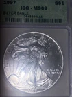1997 American Eagle $1 Dollar Coin 1 oz .999 Fine Silver Bullion Graded At 69