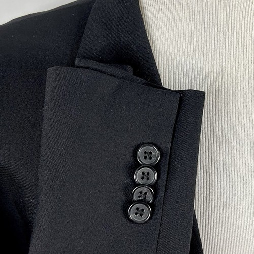 Jack Victor Classic 56R King Sport Coat 100% Wool Black Two Button Lined Vented - Picture 5 of 8
