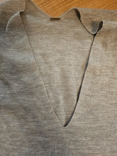 Blusa Suéter Free People Mezcla Lana Gris Cuello en V Camisa Mujer Talla XL - Imagen 2 de 4