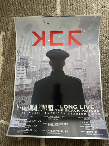MCR LONG LIVE BLACK PARADE TOUR 2025 Tampa, FL Foil Poster 5/100