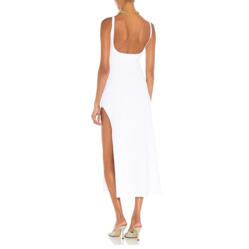 Susana Monaco Thigh High Cutout Midi Tank Dress in White - Size S - Picture 3 of 8