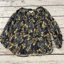 Velvet by Graham & Spencer Sharla Floral Peasant Top Size Small Made In USA