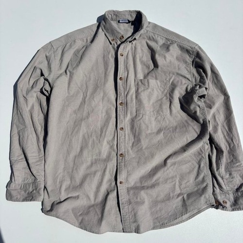 Tan cream long sleeve asos button up shirt - S