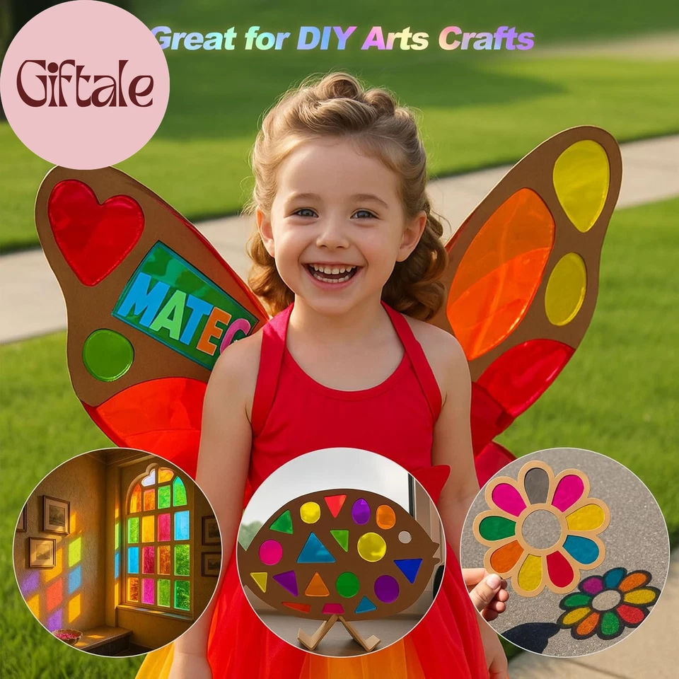 Hojas de celofán de 120 piezas de colores, papel de celofán de fácil forma, celofán Wr Foto 3 de 4