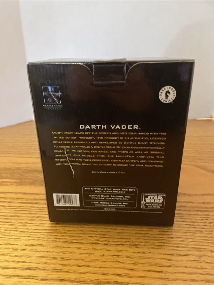 GENTLE GIGANTE STAR WARS UNA NUEVA ESPERANZA DARTH VADER BUSTO 1/6 2002 NUEVO EN CAJA 2790/3500 Foto 4 de 4
