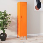 Orange Steel Locker Cabinet 35x46x180cm with 4 Shelves, Lock & Vents Adjustable