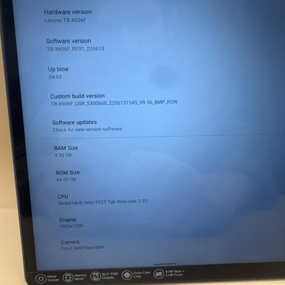 Lenovo Tablet Tab TB-X606F 64GB 10.3"  4GB RAM - Image 3 of 4