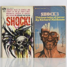 RICHARD MATHESON Shock! + Shock 3 - 1960s Corgi - vintage Fantasy Horror stories