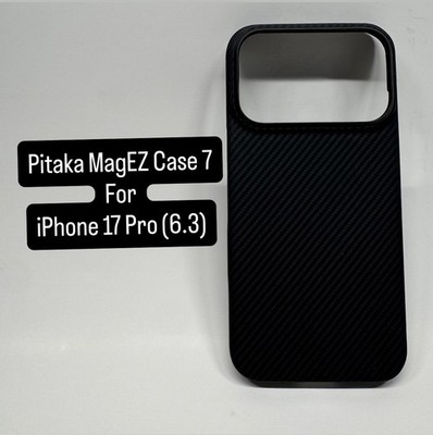 Pitaka MagEZ Case 7 for iPhone 17 Pro (6.3) Carbon Fiber (Black/Grey)