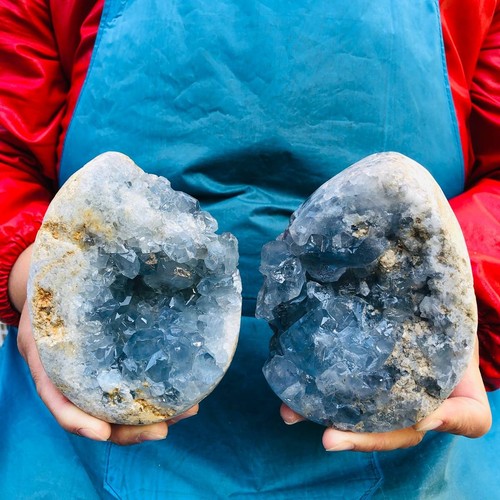1480+1200G  Top natural blue crystal cave quartz crystal cave mineral specimens - Bild 20 von 20