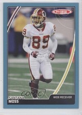 2007 Topps Total Blue Santana Moss #177 0a1