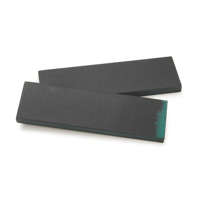WOODRIVER Black & Green Micarta 8mm x 1-1/2'' x 5'' Knife Scale 2-Pieces