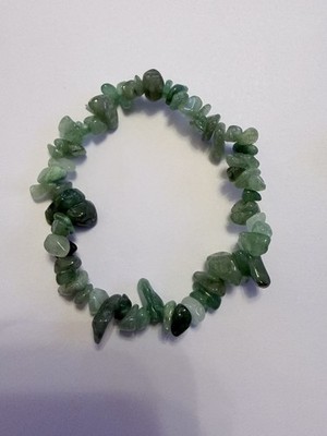 Stretch-Armband mit Natursteinschlag - grüner Aventurin 