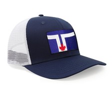 International Tie City Hat, Snapback Trucker Baseball Cap (Toronto, Navy White)