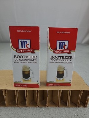 2x READ McCormick Root Beer Concentrate Extract 2 Oz Discontinued Collectible .