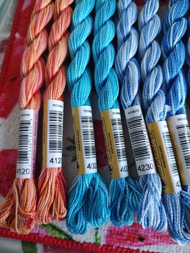 Lot Of 36 New DMC Cotton Embroidery Perle Number 5 All Are Variegated Colors. - Picture 8 of 23