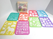 80's Vtg Tuppertoys Tupperware Stencil Art Set Complete Letters Animal
