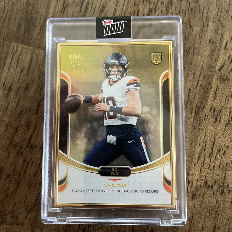 2024 Topps Now Bo Nix 2/50 Rookie RC - Image 3 of 4