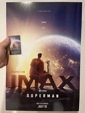 2025 Superman Official Exclusive IMAX Card + Mini Movie Poster 13x19 DC Studios