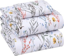 RUVANTI 100 Cotton Twin Sheets Set, 3 Pieces, Soft  Breathable Twin, Aroma