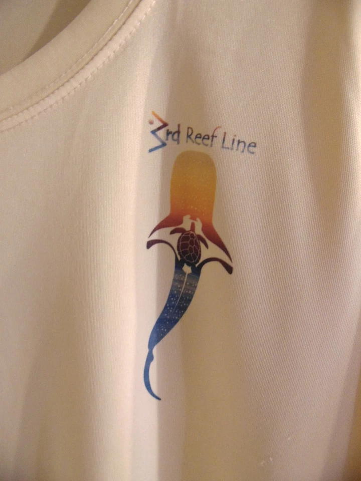 3rd Reef Line Abaco Sunrise Reef Hugger Long Sleeve Performance UPF 50+ Peach L - Image 2 of 4