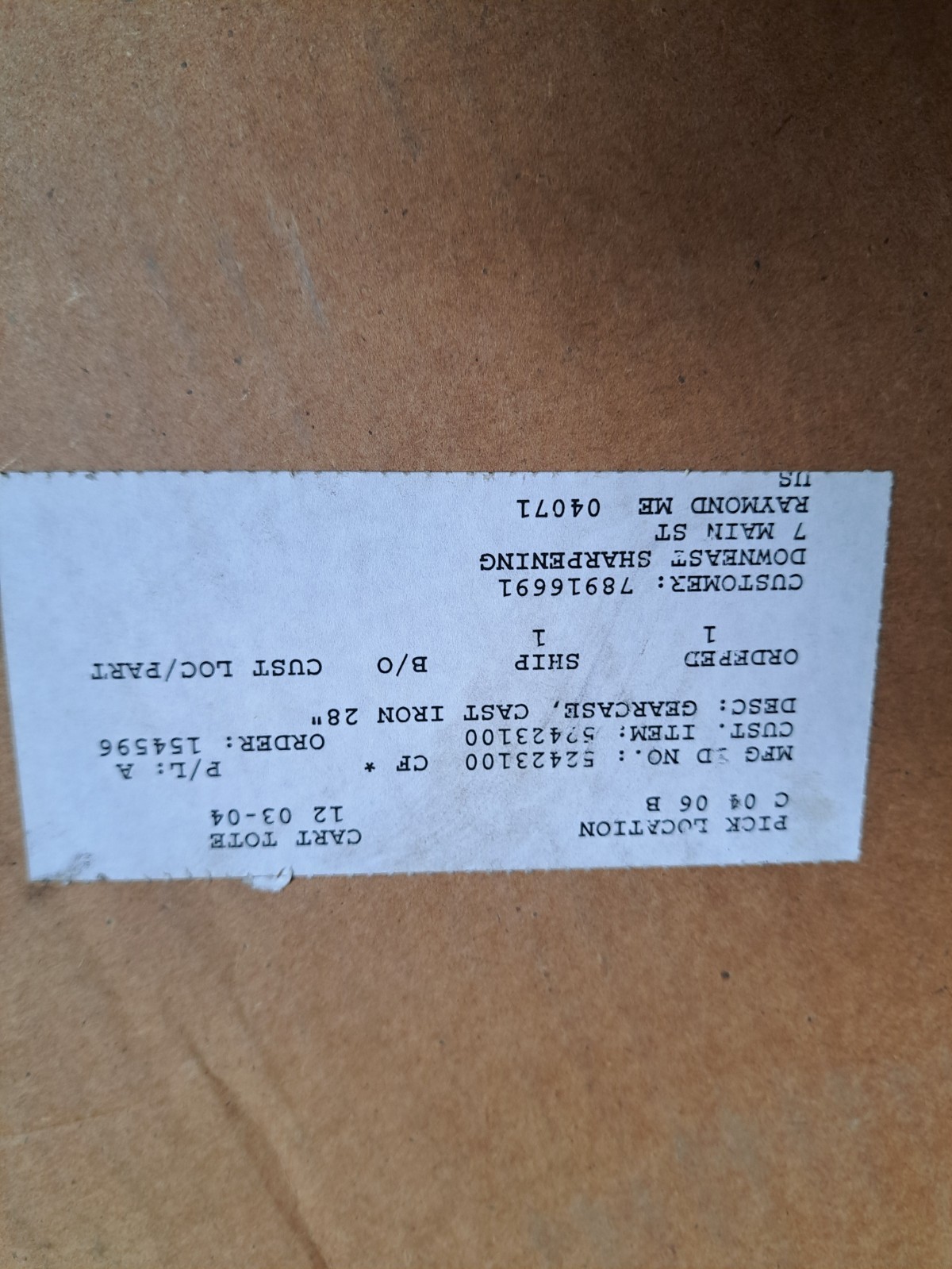 Thro Genuine Ariens Sno-Thro Cast Iron Gear Case-28 in. Part# 52423100 NEW ...